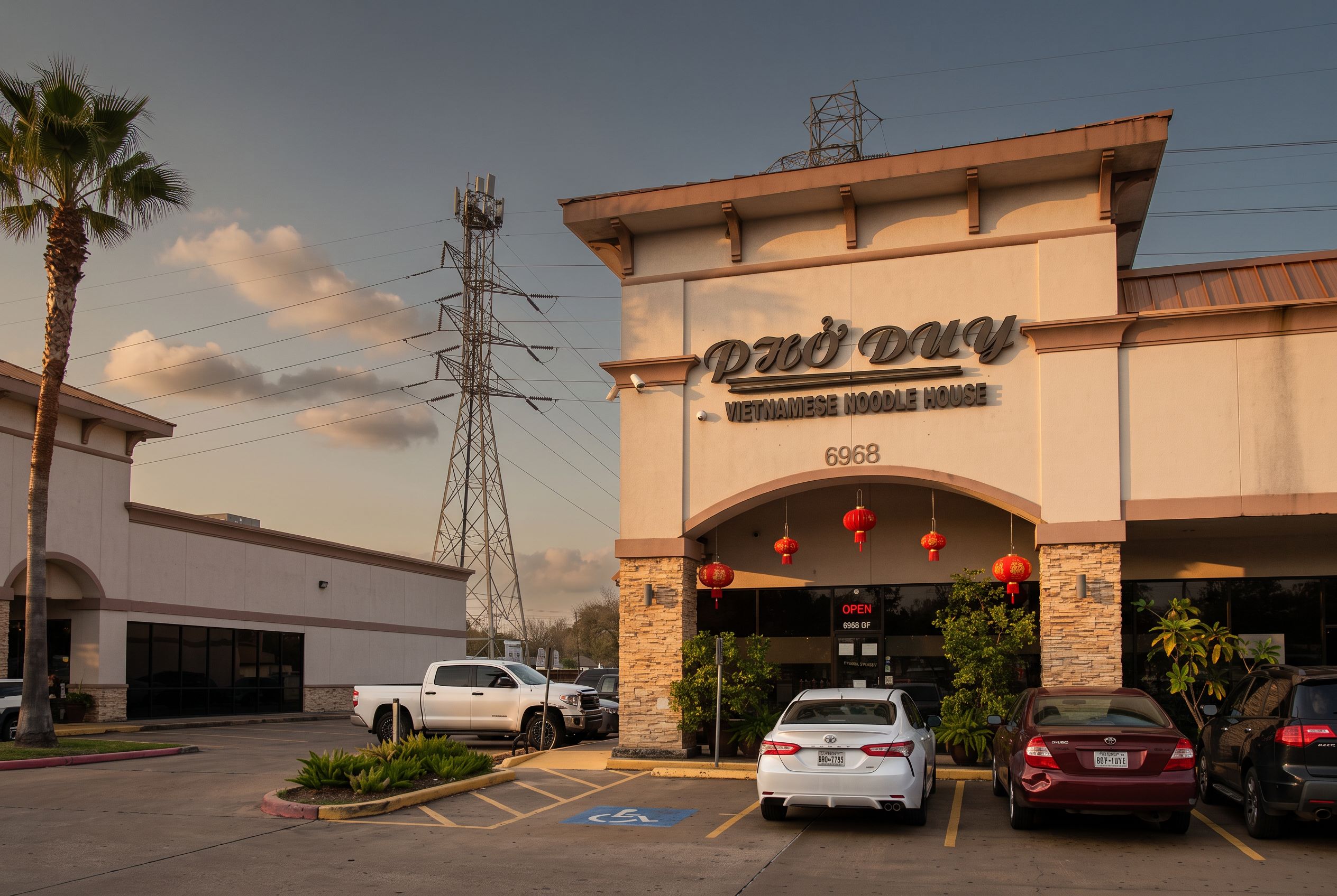 Pho Duy Vietnamese Noodle House storefront at 6968 Wilcrest Drive in Houston